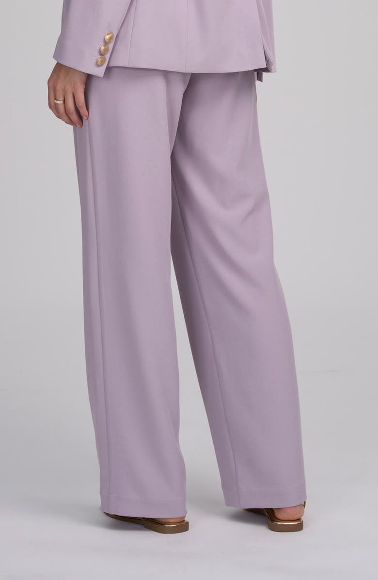 ELLE Collection Woven Pant With Button, Alternate, color, Lavender