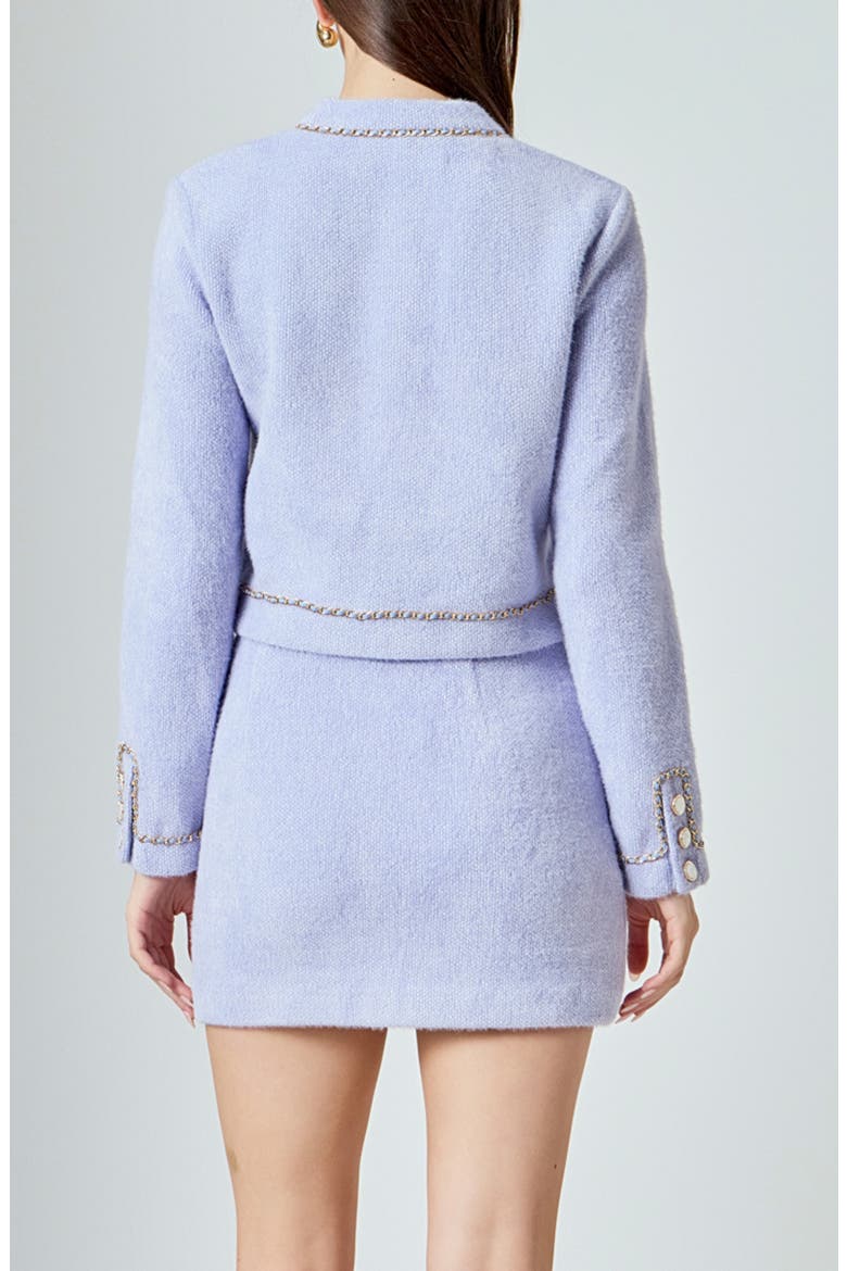 Chain Trim Miniskirt, Alternate, color, POWDER BLUE