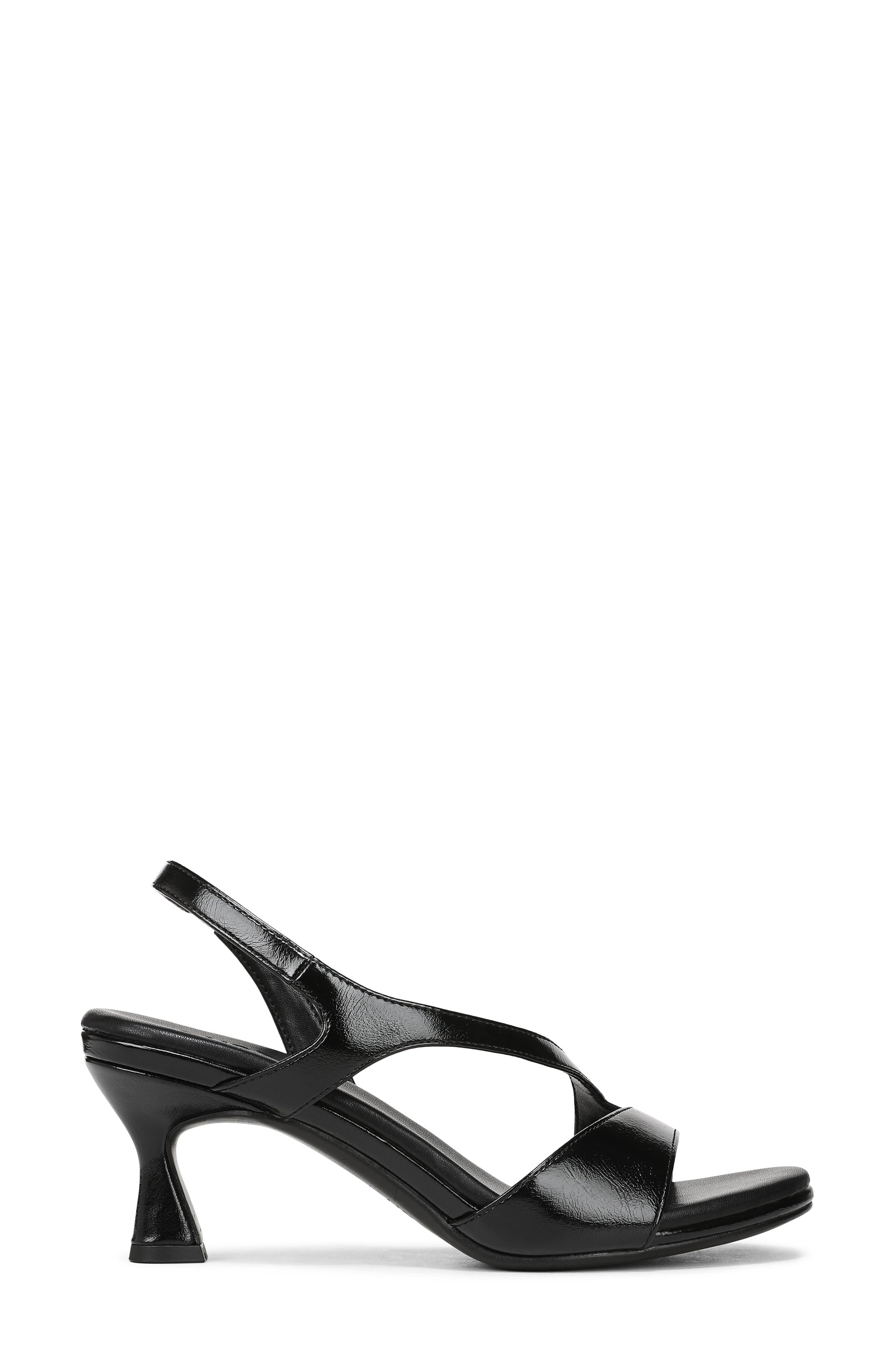 Naturalizer Joriana Slingback Sandal, Alternate, color, Black Faux Leather