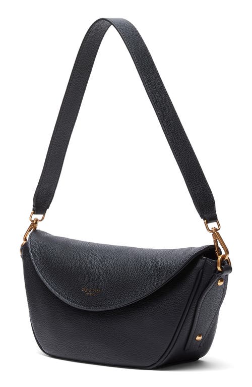 Rag & Bone Small Gramercy Flap Leather Shoulder Bag In Black