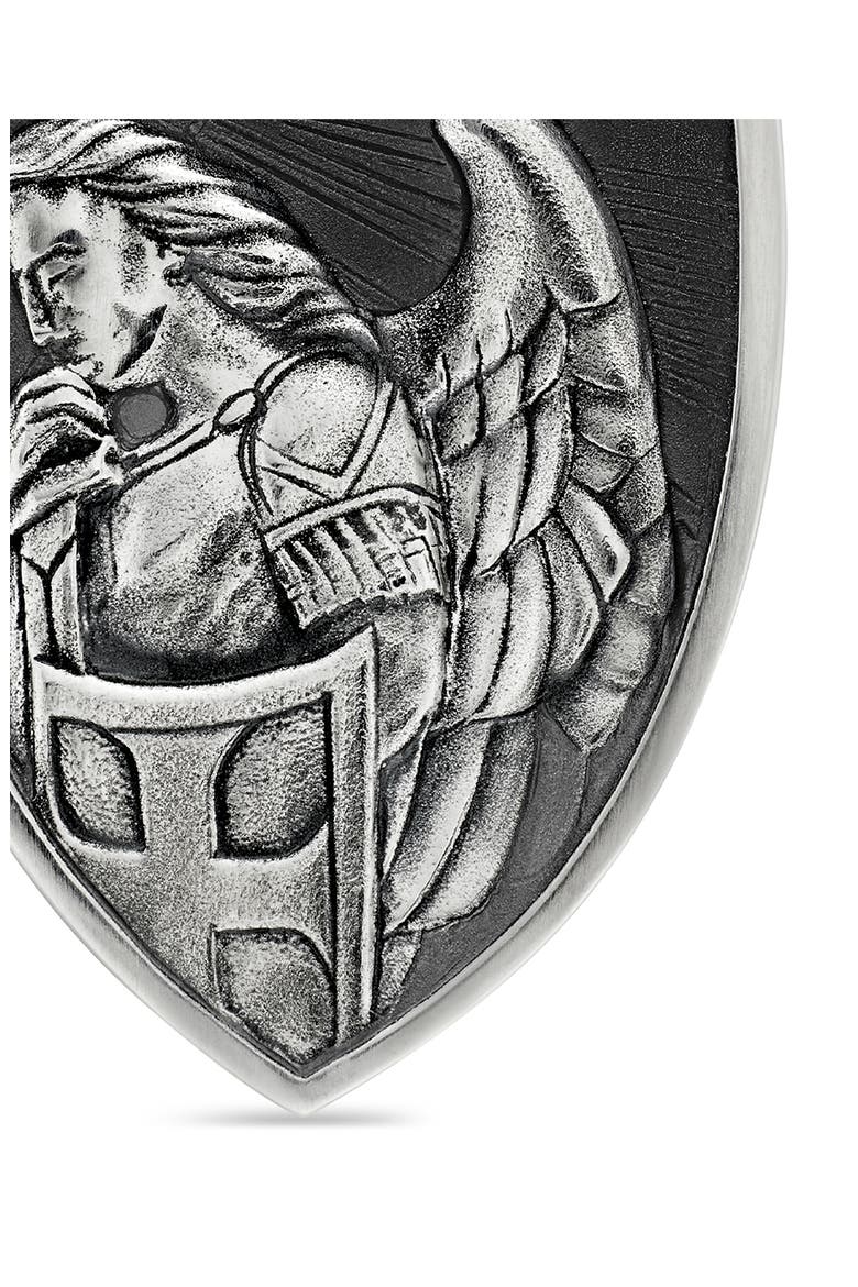 St. Michael Sterling Silver Amulet, Alternate, color, SILVER