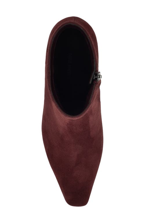 Nine West Hermena Kitten Heel Bootie In Burgundy