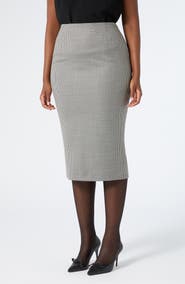 Marina Rinaldi Etiopia Houndstooth Pencil Skirt