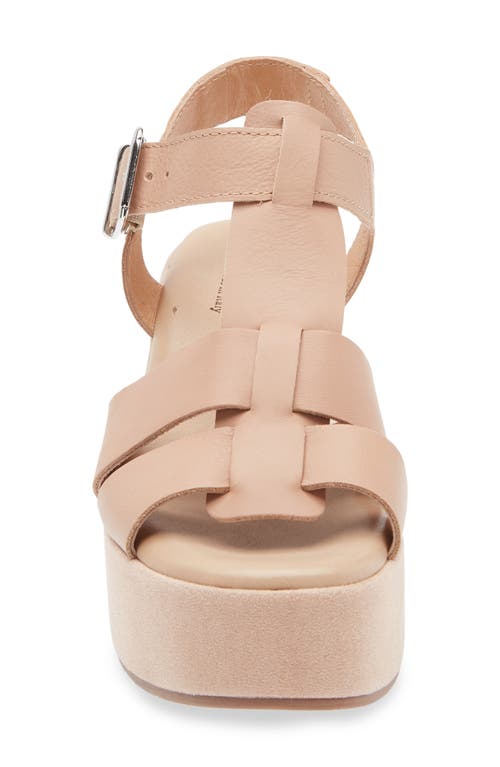 Cordani Jordynn Ankle Strap Platform Wedge Sandal In Beige