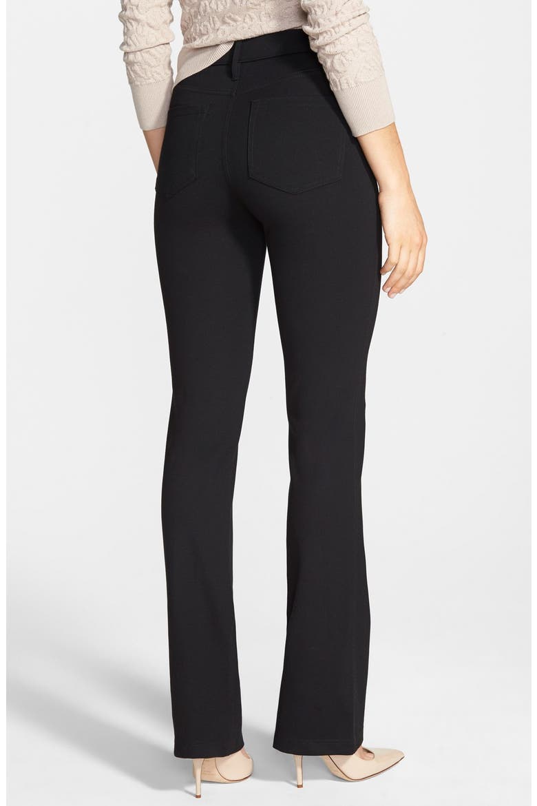 Ponte Baby Bootcut Pants, Alternate, color, BLACK