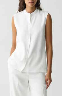 Theory Asymmetric Drape Sleeveless Top