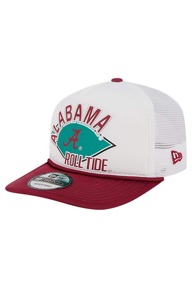 Men's New Era  White Alabama Crimson Tide Diamond 19TWENTY Golfer Adjustable Hat, Alternate, color, White