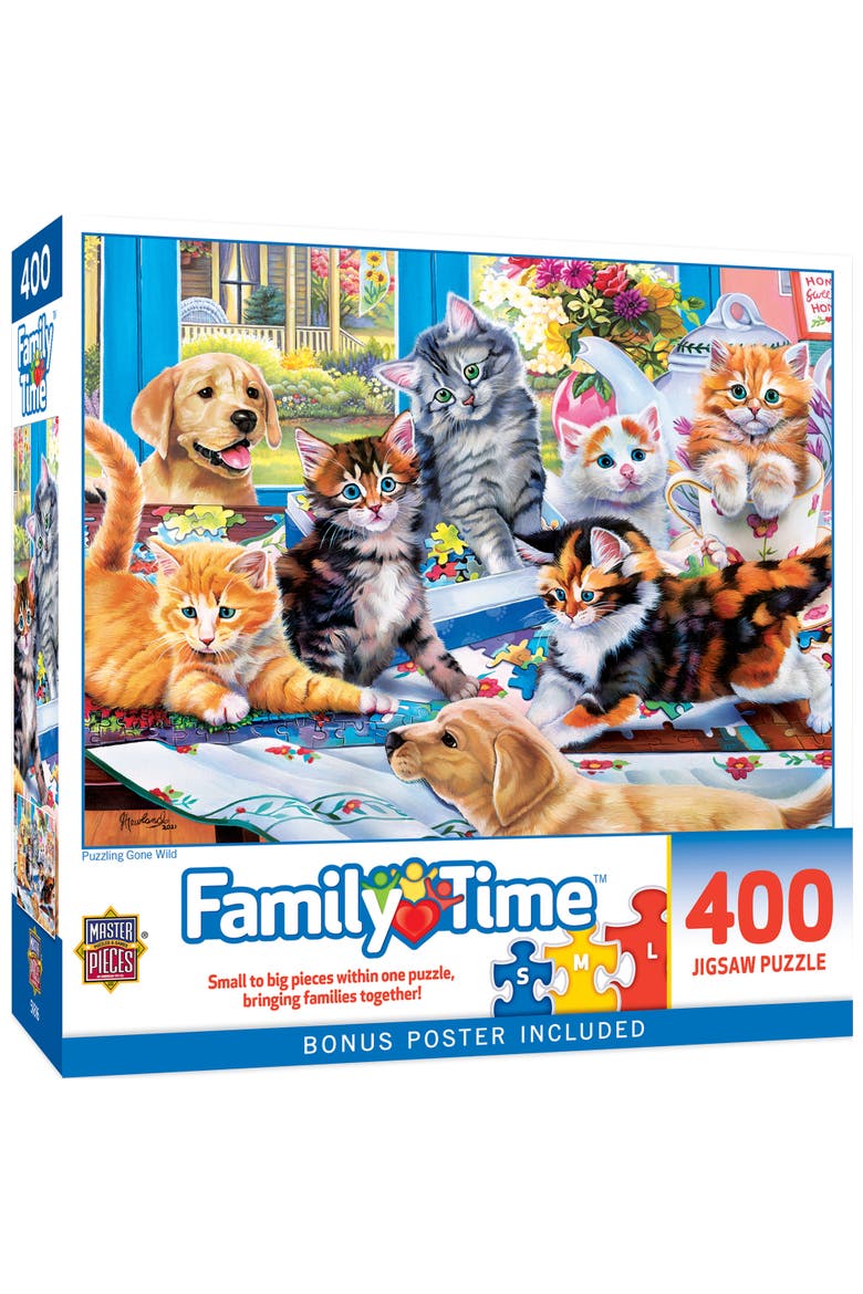 Puzzling Gone Wild 400 Piece Puzzle, Main, color, Multicolor