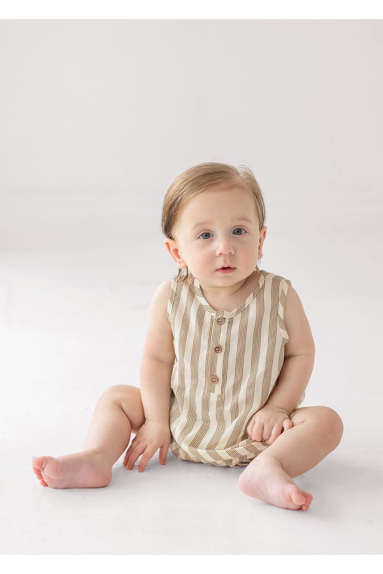 Nash Sleeveless Romper, Alternate, color, Brown