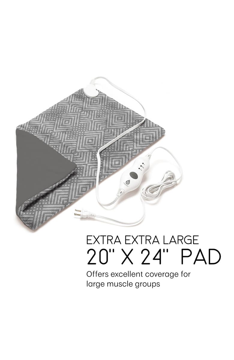 PURSONIC Extra Extra Large Electric Heating Pad, Alternate, color, Grey
