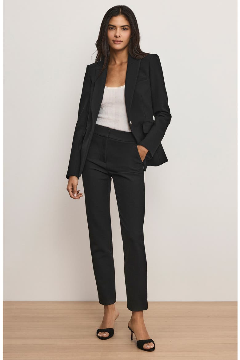 Renzo Flat Front Pants, Alternate, color, BLACK