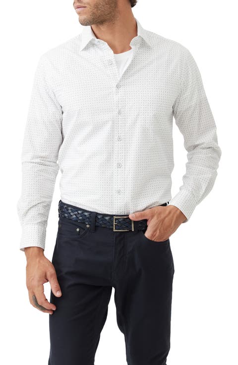 Lambton Sport Fit Neat Paisley Button-Up Oxford Shirt