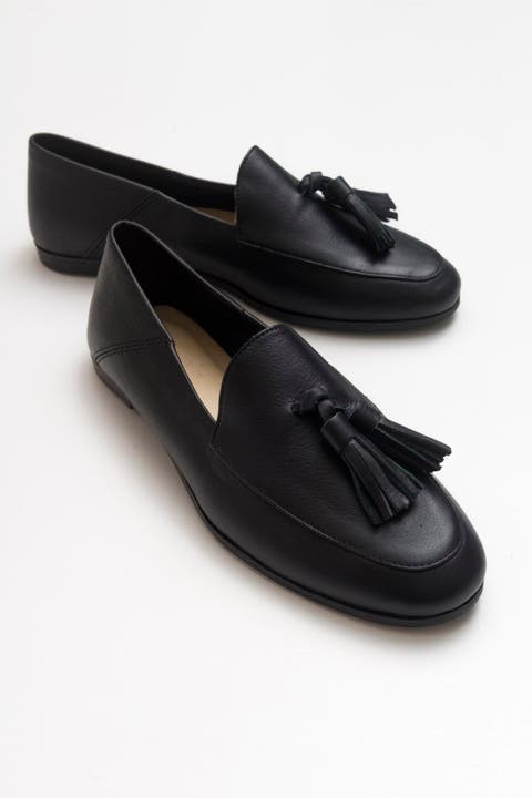 Mona Soft Leather Tassel Loafer (Women)