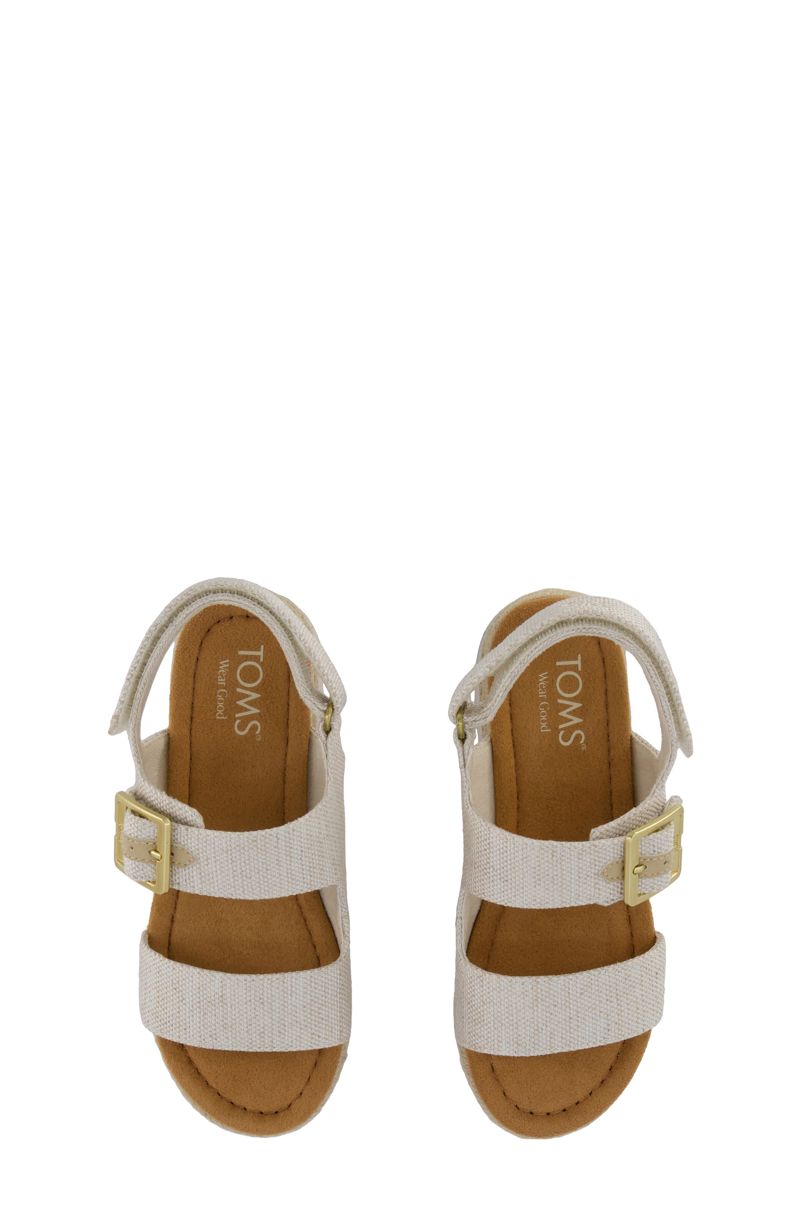 TOMS Kids' Giana Platform Slingback Sandal, Alternate, color, Natural