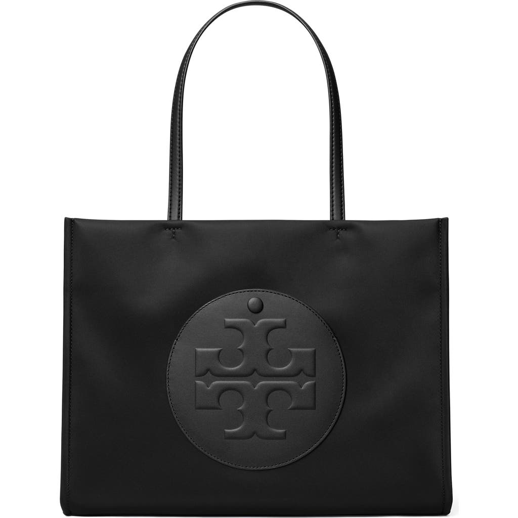 Tory Burch Ella Logo Recycled Nylon Tote Bag In Tory Navy
