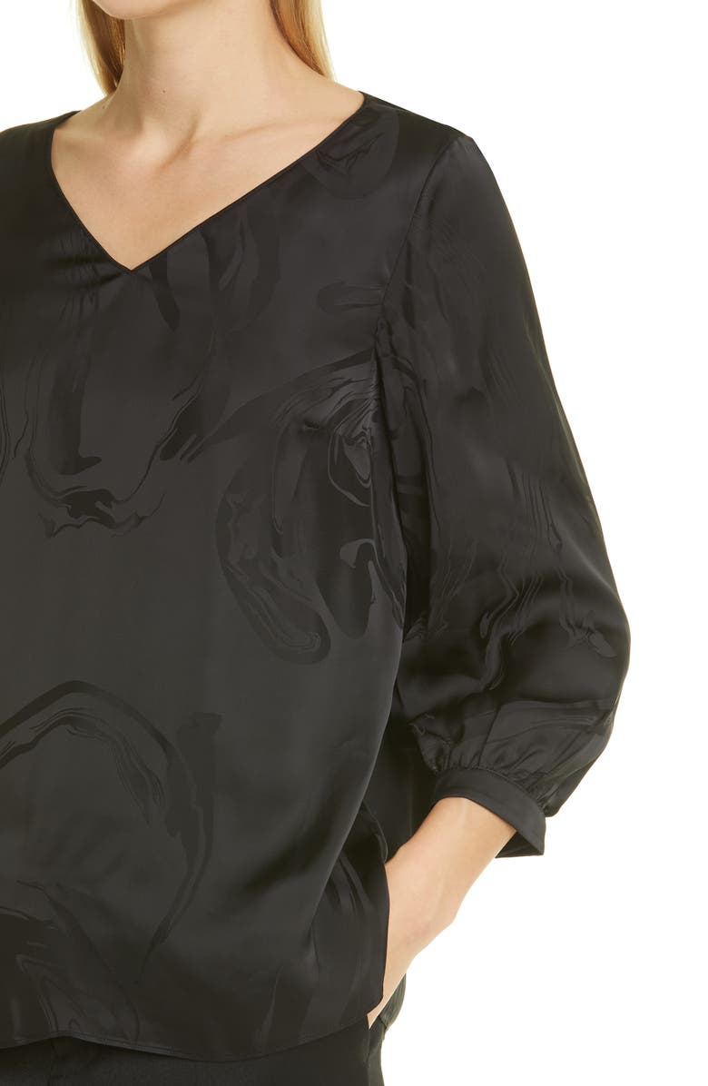 Lafayette 148 New York Arnette Jacquard Satin Blouse, Alternate, color,