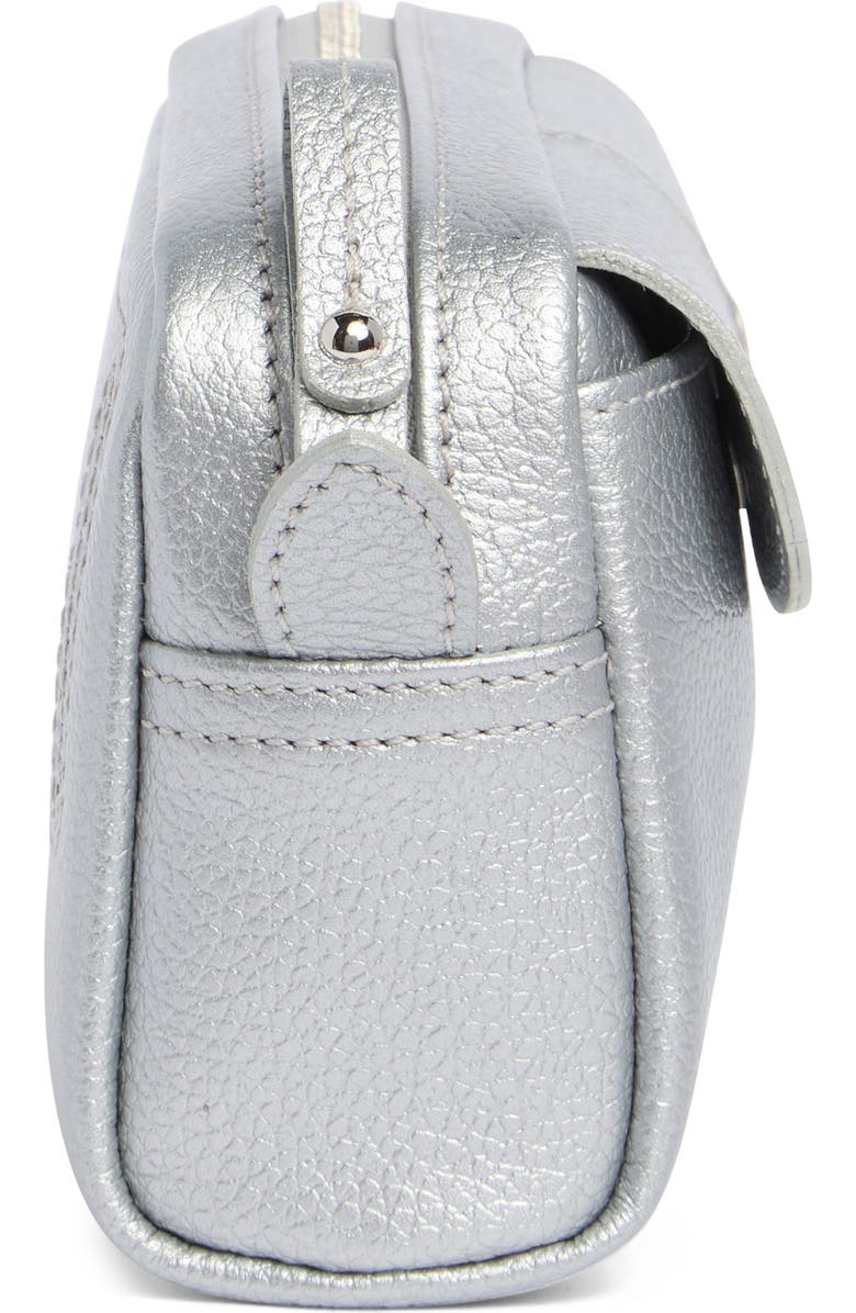 Longchamp Wide Cosmetic Case, Alternate, color, Silver