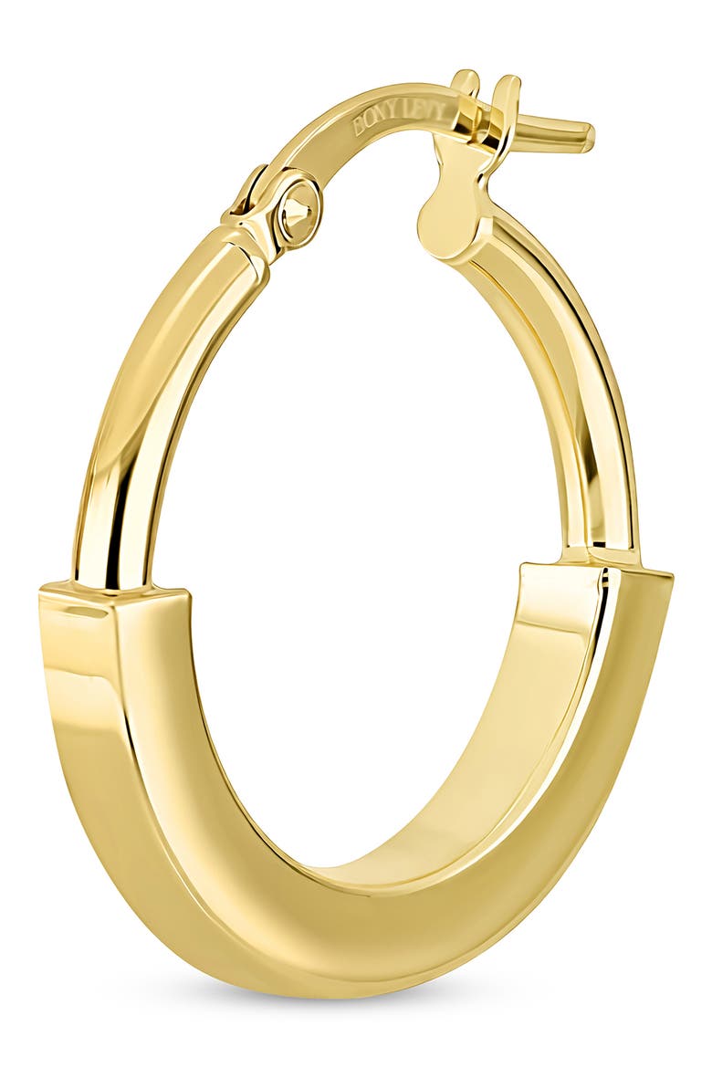 14k Gold Lock Hoop Earrings, Alternate, color, 14K YELLOW GOLD