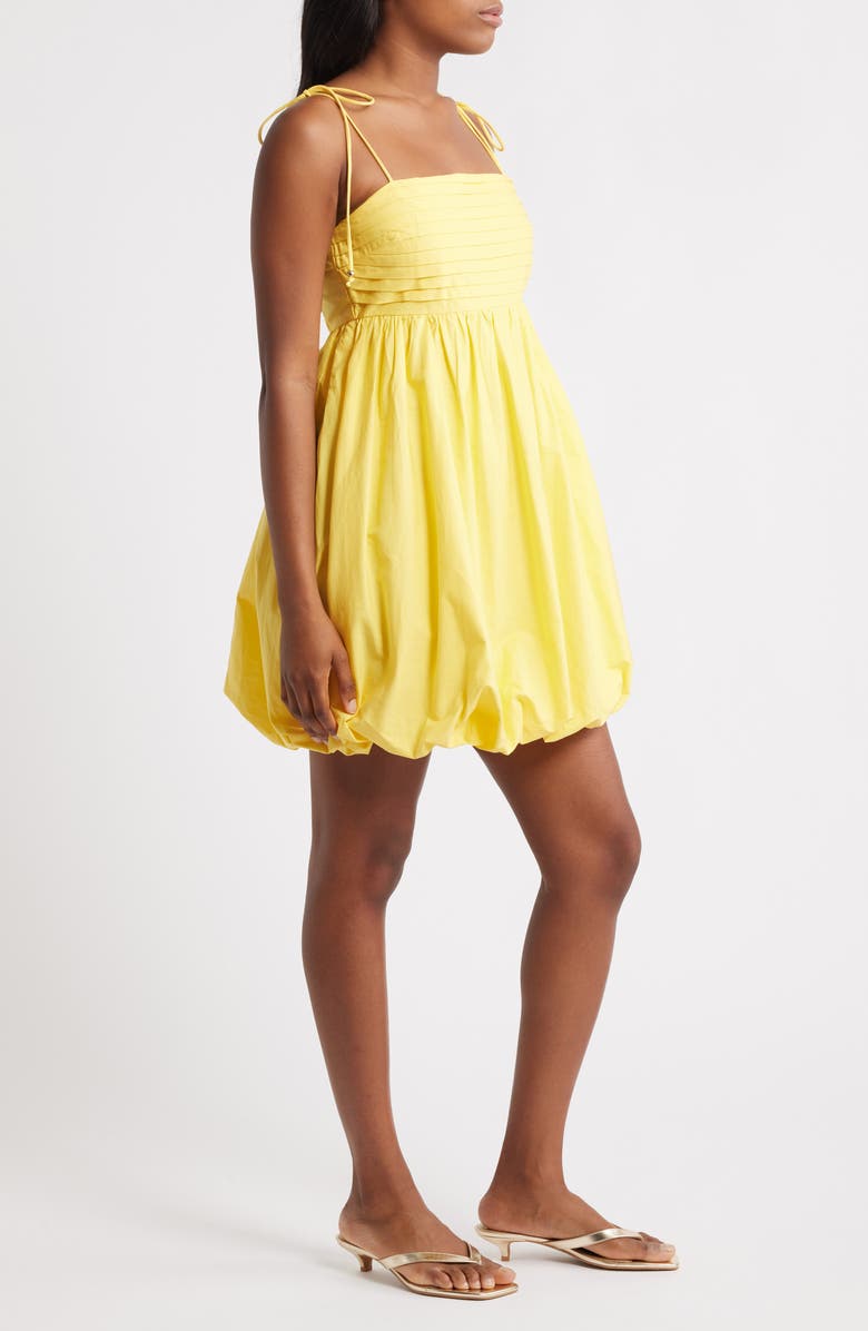 Lipsy Bubble Hem Babydoll Minidress, Alternate, color, Yellow