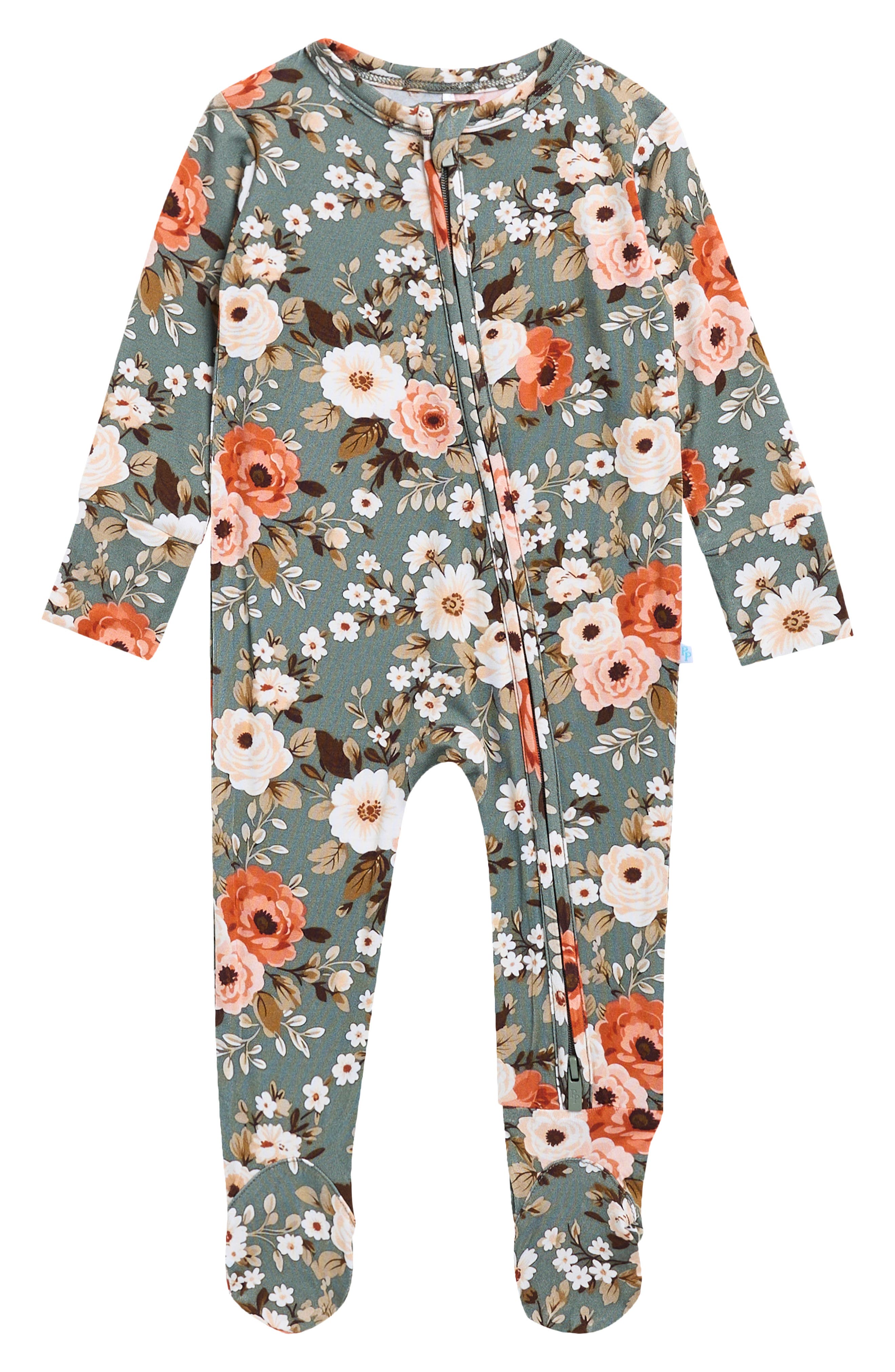 Floral Footie One-Piece Pajamas