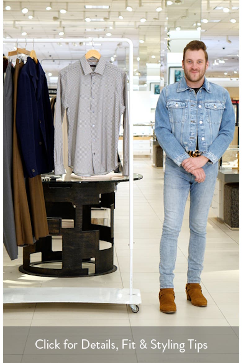Tile Neat Knit Cotton Blend Dress Shirt video