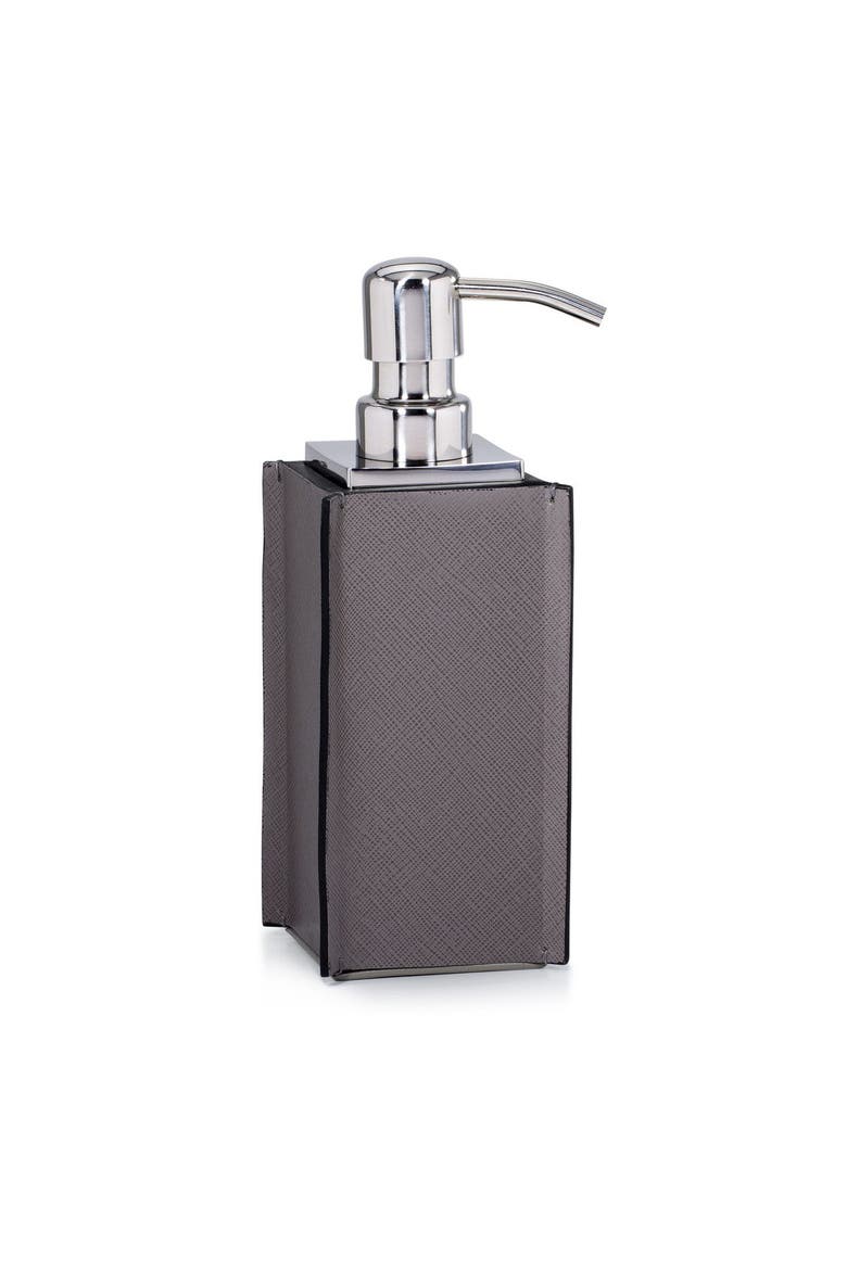 Piega Saffiano Gray Pump Dispenser, Main, color, GREY