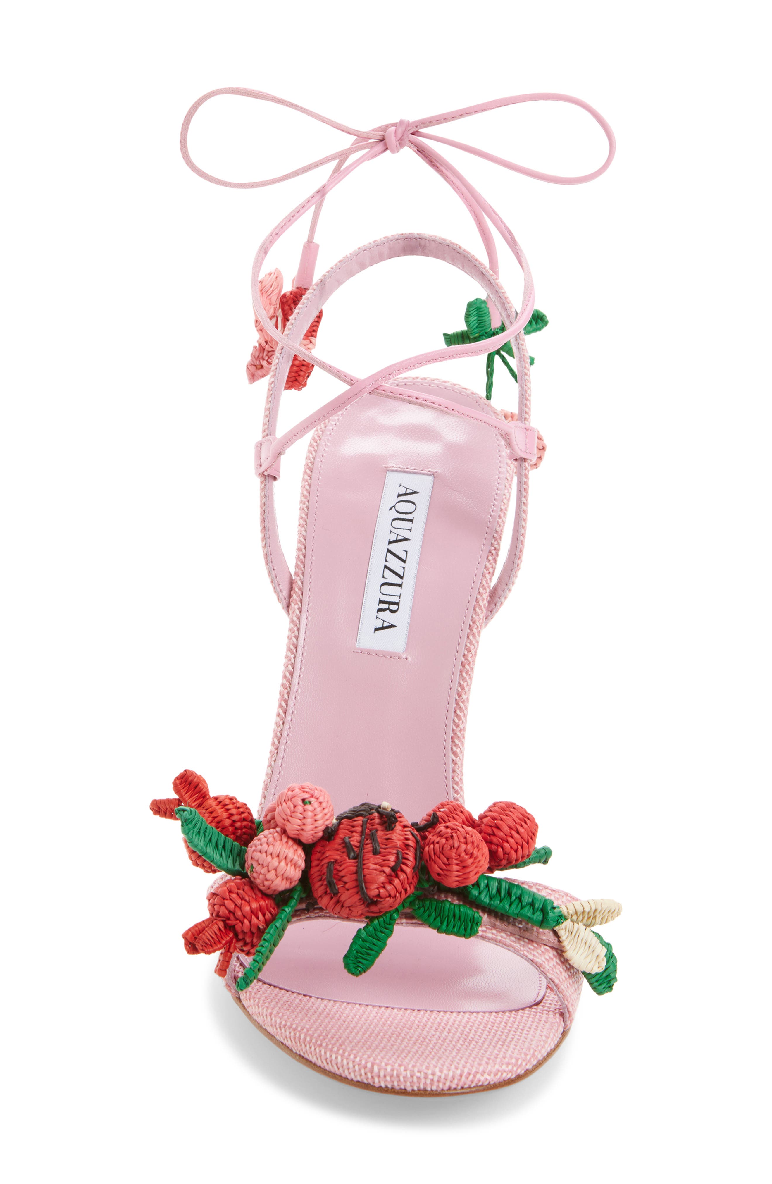 Aquazzura Botanica Slingback Sandal, Alternate, color, Watermelon Sorbet