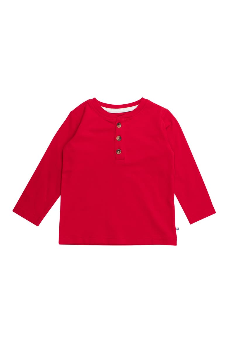 Cotton Henley, Main, color, RED