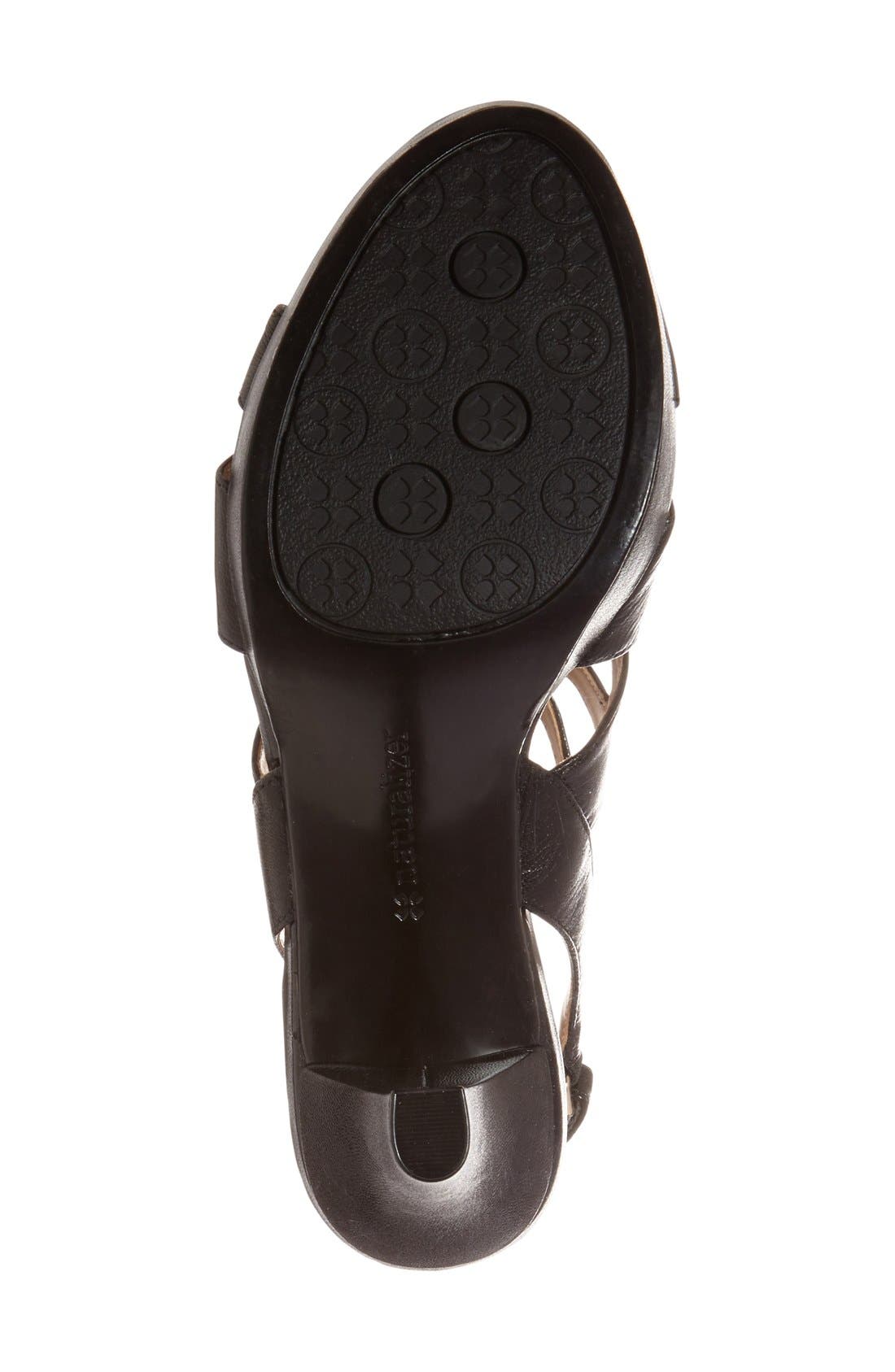 'Pressley' Slingback Platform Sandal, Alternate, color, BLACK LEATHER