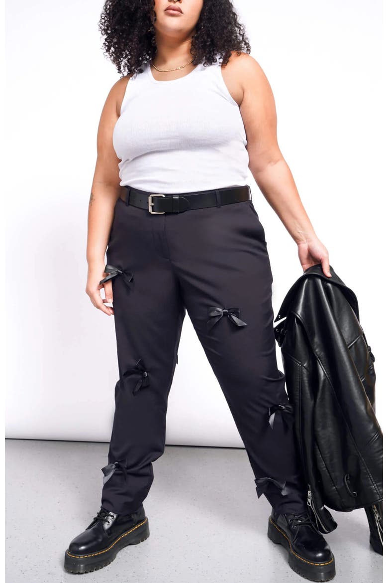 The Empower Bows Trouser, Alternate, color, BLACK