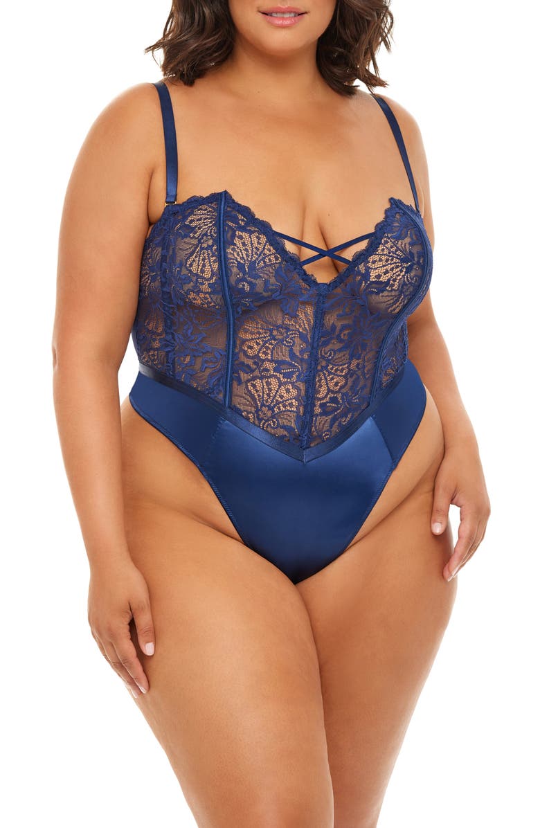 Oh La La Cheri Andie Lace Teddy, Main, color, 
