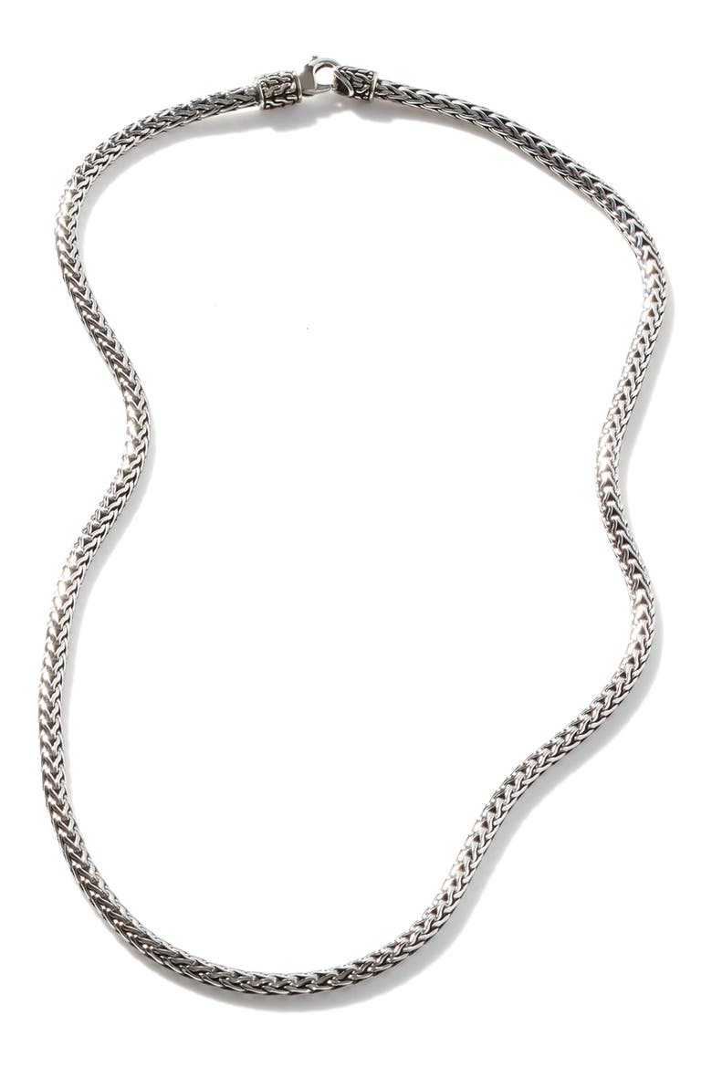 Icon Necklace, Sterling Silver, 3.5mm, Alternate, color, SILVER