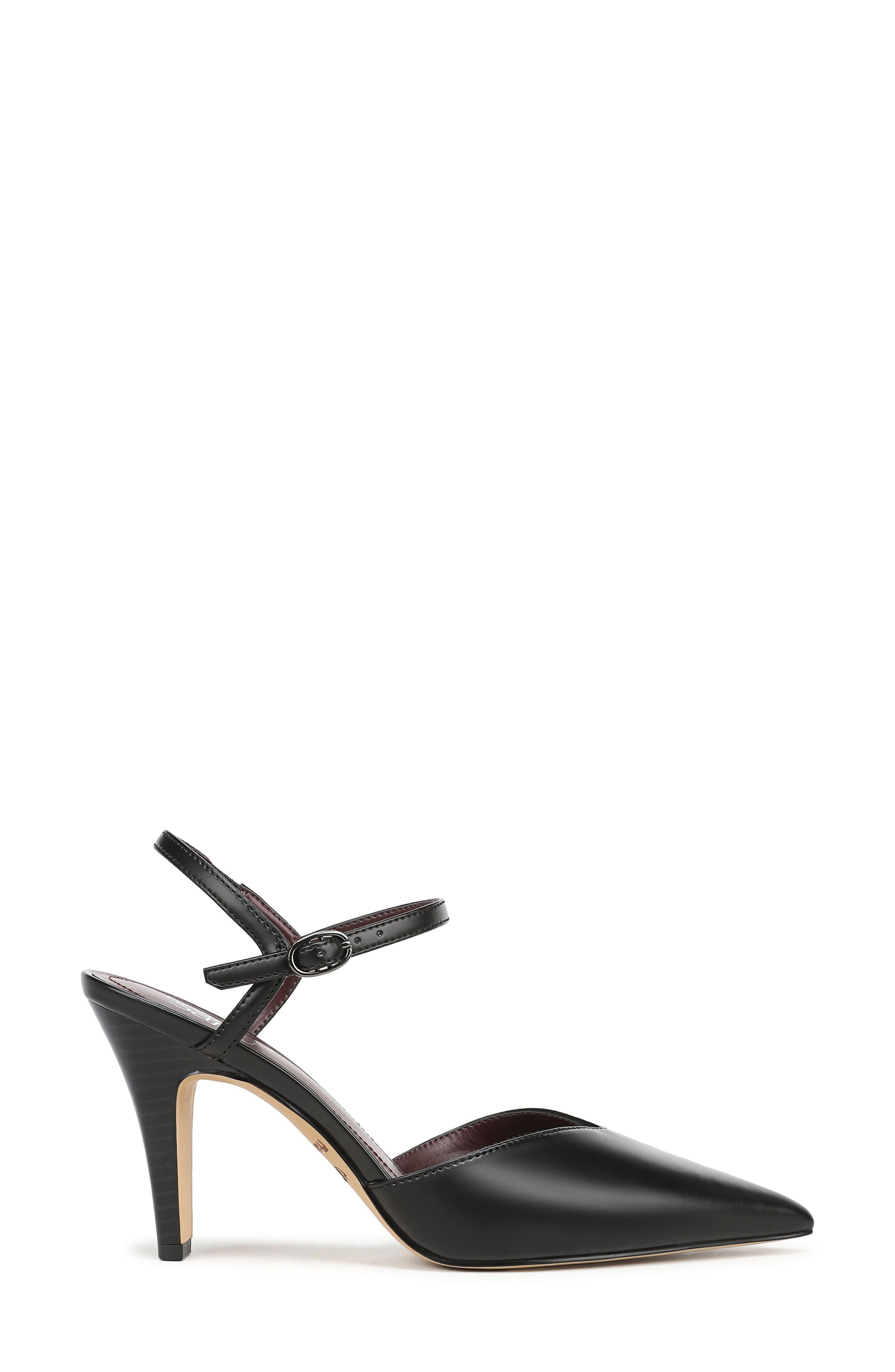 Saskia Pointed Toe Pump, Alternate, color, BLACK