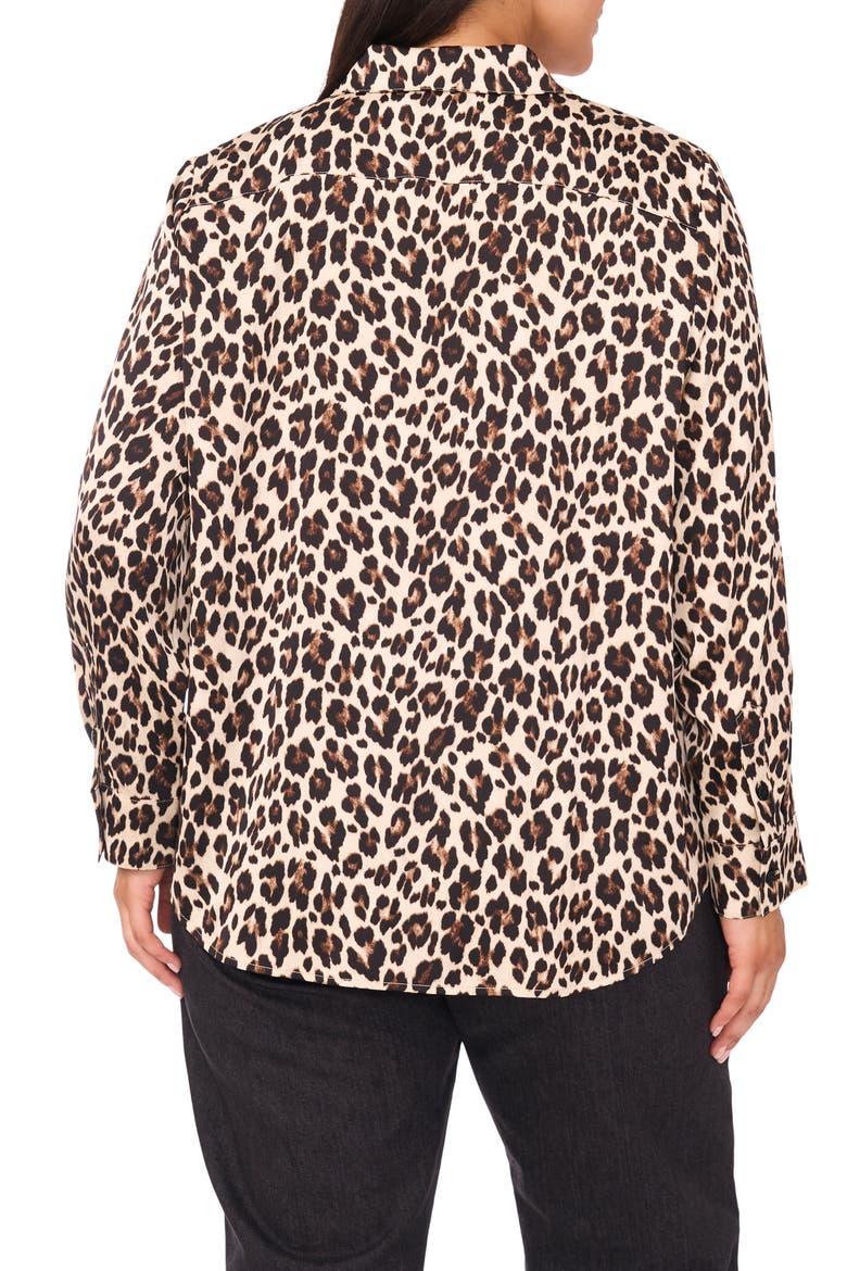 Long Sleeve Button-Down Shirt, Alternate, color, RICH BLACK PRINT