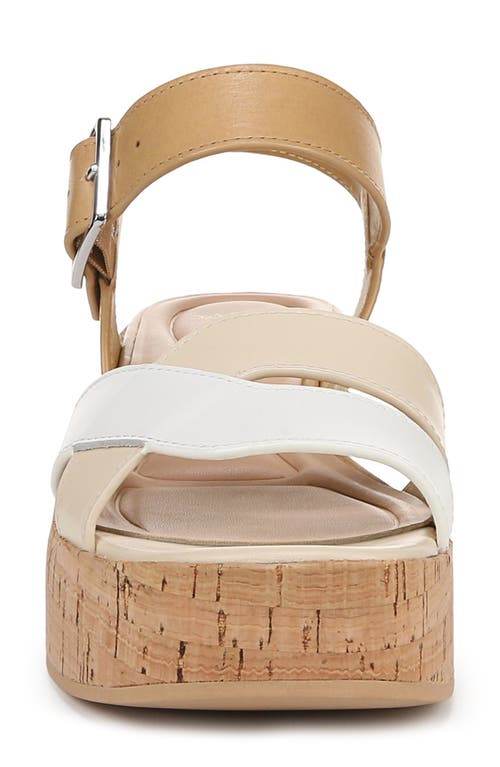 Sarto By Franco Sarto Tilly Ankle Strap Platform Wedge Sandal In White Multi