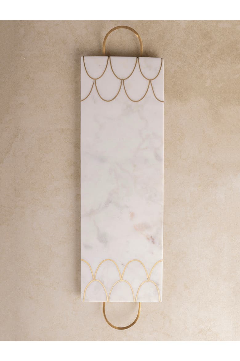 San Miguel Marble Tray, Alternate, color, Ivory White