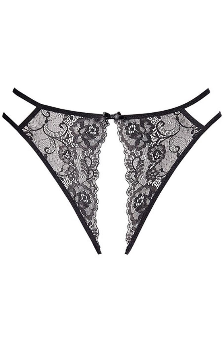 Women's Lace Open Brief, Main, color, Black