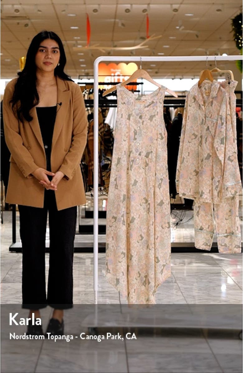 Phoebe Floral Print Cotton Voile Nightgown, sales video thumbnail