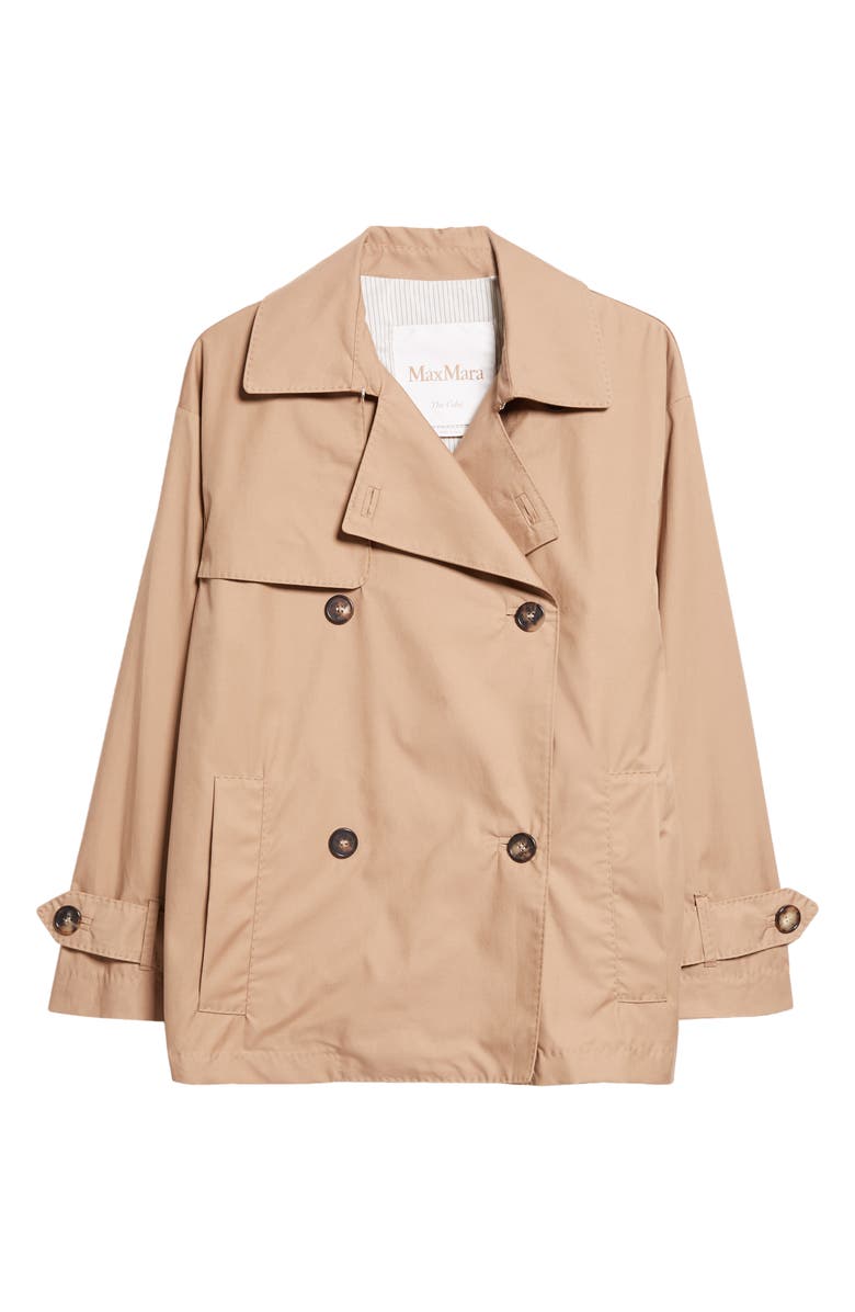 Max Mara Zeno Water Repellent Short Trench Coat, Alternate, color, 