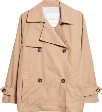 【関税&送料込み】Max Mara Zeno Short Trench Coat In Water Max Mara Zeno Water Repellent Short Trench Coat | Nordstrom