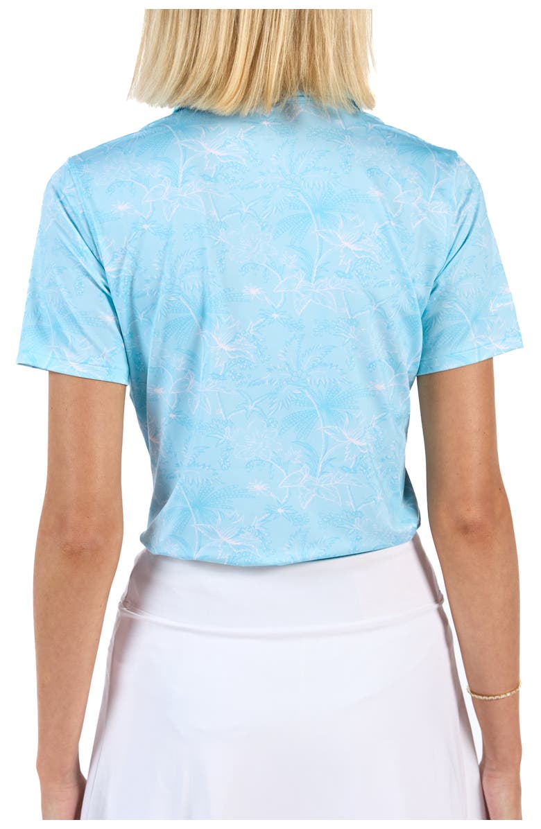 Kenny Flowers The Ocean Round - Light Blue - Short Sleeved Ladies Golf Polo, Alternate, color, Light Blue