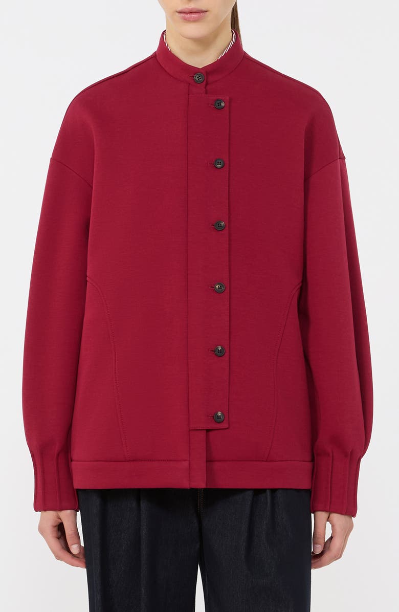 MM by Max Mara Aceto Cotton Blend Jacket, Main, color, Dark Red