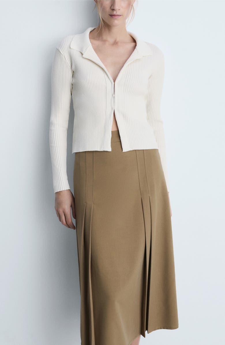 MANGO Pleated Midi Skirt, Alternate, color, 