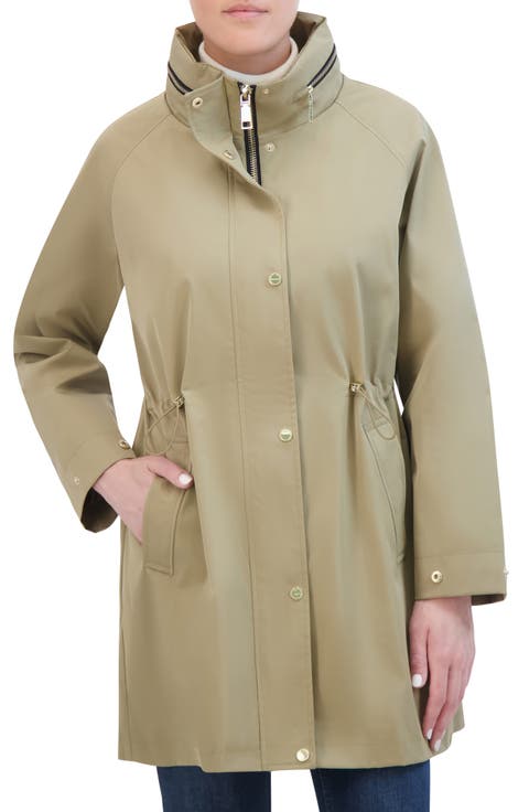 Oversize Water Repellent Hooded Rain Jacket