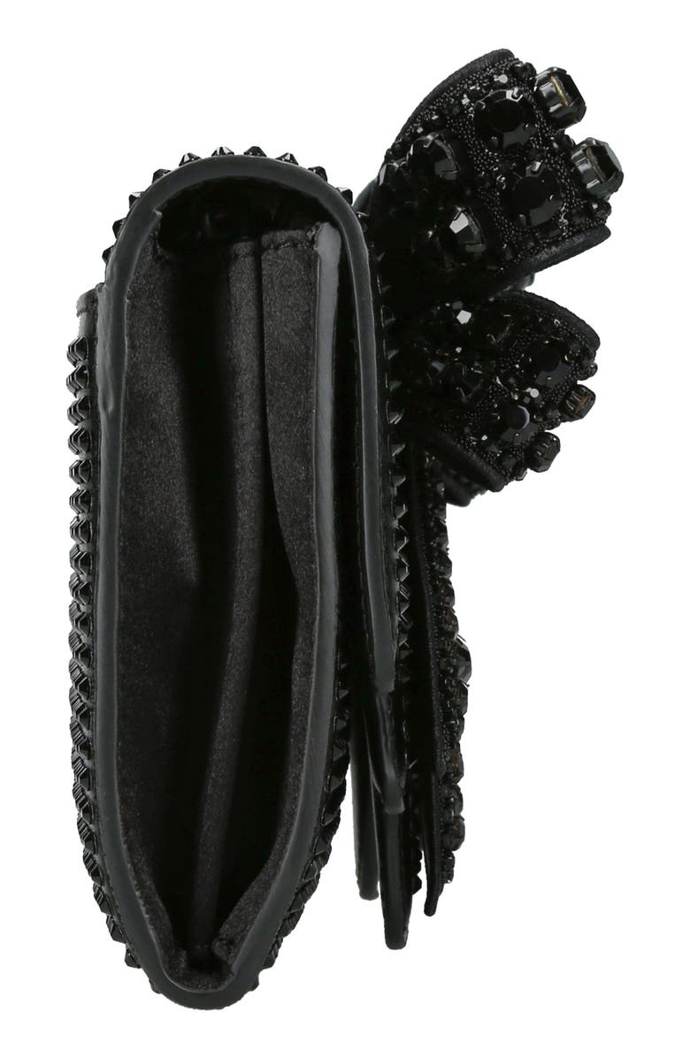 Kurt Geiger London Shoreditch Crystal Embellished Bow Wallet on a Chain, Alternate, color, 