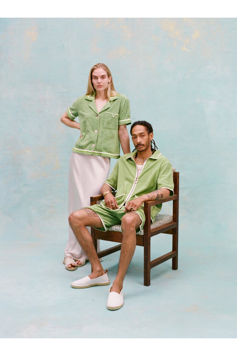 'Rick Rack' Cabana ~ Crop Cut, Alternate, color, Green