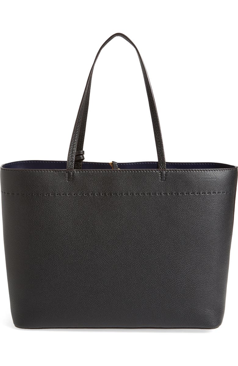 Tory Burch McGraw Leather Laptop Tote, Alternate, color,