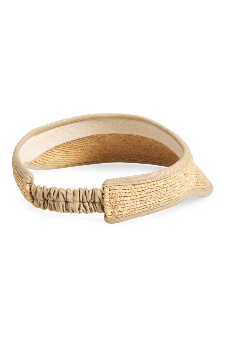 Raffia Visor, Alternate, color, NATURAL RAFFIA