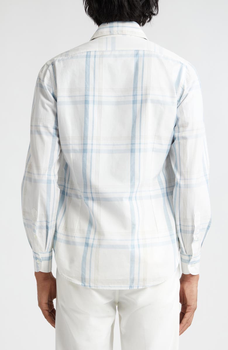 Plaid Cotton Button-Up Shirt