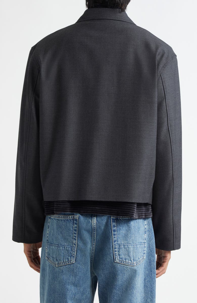 OUR LEGACY Boxy Mini Wool Jacket, Alternate, color, Premium Charcoal Office Wool